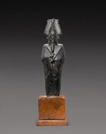A Fragmentary Egyptian Black Serpentine Figure of Osiris, 26th Dynasty, 664-525 B.C.