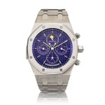 Reference 25865BC Royal Oak Grande Complication | A white gold minute repeating perpetual calendar split-seconds chronograph wristwatch with moon phases and leap-year indication, Circa 2006 | 愛彼 25865BC 型號 Royal Oak Grande Complication | 白金三問萬年曆追針計時腕錶備月相及閏年顯示，約2006年製