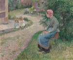 La Servante assise dans le jardin d'Éragny