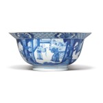 A BLUE AND WHITE 'FIGURAL' BOWL, QING DYNASTY, KANGXI PERIOD