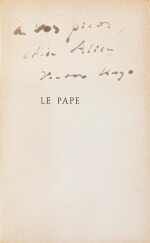 Le Pape. 1878. Rel. ép. Ed originale. Exemplaire d'Alice Hugo : "à vos pieds, / chère Alice / Victor Hugo"