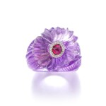 MICHELE DELLA VALLE | AMETHYST, RUBY AND DIAMOND RING