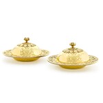 A pair of George III silver-gilt ice dishes and covers, Paul Storr of Storr & Co. for Rundell, Bridge & Rundell, London 1812
