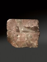An Egyptian Polychrome Limestone Relief fragment, 26th Dynasty, reign of Psamtik I, 664-610 B.C., or earlier