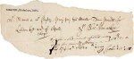 Financial History | Earliest known cheque, drawn of Clayton and Morris, 1659