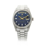 REFERENCE 18039 DAY-DATE A WHITE GOLD AND DIAMOND-SET AUTOMATIC WRISTWATCH WITH DAY, DATE AND BRACELET CIRCA 1979