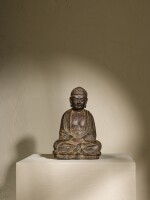 A rare cast-iron seated figure of Amitabha Buddha, Song dynasty | 宋 鑄鐵阿彌陀佛坐像