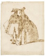 A Venetian Couple Seen from Behind, at Festival