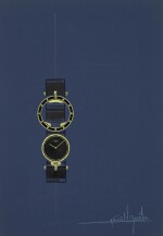Design of a Van Cleef & Arpels wristwatch with accompanying NFT   Circa 1980