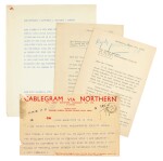 J. Sibelius, 2 typed letters signed ("Jean Sibelius"), and a telegram, to Sir Thomas Beecham, 1949 & 1953