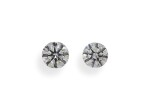 A Pair of 0.50 Carat Round Diamonds, J Color, VVS1 and VS1 Clarity
