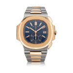 Reference 5980 Nautilus  A stainless steel and pink gold automatic flyback chronograph wristwatch with date, Circa 2018  