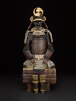 A nanban-do gusoku [armour] | The helmet signed Saotome Ienari | Edo period, 17th century