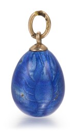 Zodiac: a rare jewelled gold and guilloché enamel egg pendant, workmaster Nikolai Chernokov, probably for Bolin, St Petersburg, circa 1900