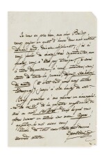 SPONTINI. Lettre autographe signée à Hector Berlioz, datée mercredi matin [5 juin 1839]. Une page in-8.
