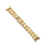 ROLEX | AN 14K YELLOW GOLD OYSTER BRACELET WITH RIVETED LINKS, CIRCA 1970