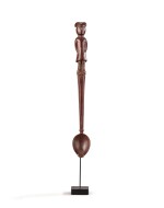 Long handle anthropomorphic Spoon, Created for European Trade, 19th Century | Grande cuiller anthropomorphe, Travail étranger pour le marché européen, XIXe siècle
