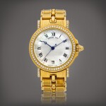 Horloger de la Marine | A yellow gold and diamond-set wristwatch with date, bracelet and mother-of-pearl dial, Circa 1998 | 寶璣 | Horloger de la Marine | 黃金鑲鑽石鏈帶腕錶，備日期及珠母貝錶盤，約1998年製