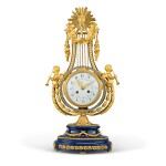 A LOUIS XVI-STYLE GILT-BRONZE LYRE CLOCK, FRENCH, CIRCA 1880