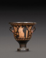 A Campanian Red-figured Bell Krater, attributed to the Capua Painter, circa 350-320 B.C.