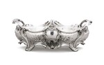 An oval silver-plated jardiniere in the Louis XV style, Christofle, Paris, circa 1860-1880