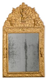 A Louis XIV carved giltwood mirror, late 17th century