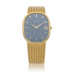 Golden Ellipse, Ref. 3605/1  Yellow gold wristwatch with date and bracelet  Circa 1979