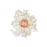Schlumberger for Tiffany & Co. | Pink Tourmaline and Diamond Clip-Brooch
