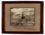Frank Hurley | Adrift in the moving ice, inscribed and signed by Ernest Shackleton