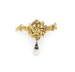 Broche or et perle | Gold and pearl brooch