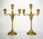 GEORGES DE FEURE | PAIR OF THREE-LIGHT CANDELABRAS
