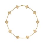 Gold and Diamond 'Vintage Alhambra' Necklace, France