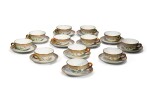 A Set of Twelve Royal Copenhagen 'Flora Danica' Large Tea Cups and Saucers, Modern