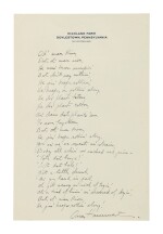 OSCAR HAMMERSTEIN II | Oscar Hammerstein II. Autograph fair copy of the lyrics for "Ol' Man River" and other material