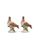 Two Meissen Figures of Doves, Early 20th Century