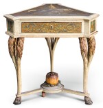 AN UNUSUAL NORTH ITALIAN PAINTED CENTRE TABLE, LATE 18TH/EARLY 19TH CENTURY