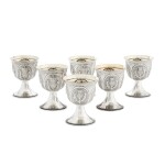 A set of six Scottish silver goblets, Richard Jarvis, Edinburgh 2000-2002