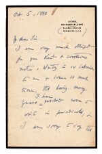 DARWIN | autograph letter signed, declining to contribute to a periodical, 1881