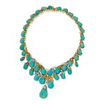 David Webb | Turquoise and Diamond Necklace [綠松石配鑽石項鏈]
