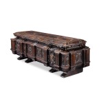 An Italian carved walnut cassone, Tuscany, in the Renaissance manner