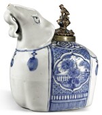 A BLUE AND WHITE 'ELEPHANT' KENDI MING DYNASTY, WANLI PERIOD | 明萬曆 青花象首軍持