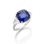 Sapphire and diamond ring (Anello con zaffiro  e diamanti)