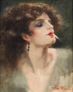 Portrait of a woman smoking (Olga) | Portrait de femme à la cigarette (Olga)