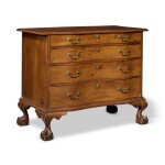 A Fine Chippendale Carved and Figured Mahogany Reverse Serpentine Chest of Drawers, Boston, Massachusetts, circa 1785