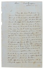 J.H. Speke | autograph letter signed, to Lt Playfair, sending his journal, 20 December 1854