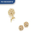 Tallarico | Diamond Clip-Brooch and Pair of Earclips