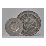 TWO PEWTER SEDER PLATES, 18TH CENTURY