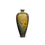 A cloisonné enamel vase | With signature on a silver tablet Kyoto Namikawa (workshop of Namikawa Yasuyuki, 1845-1927) | Meiji period, late 19th century
