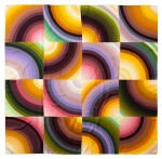  Multicolour Rainbow Marcelina Silk Scarf 90