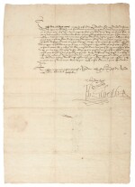 Elizabeth I | Letter signed, interceding on behalf of political prisoners in Ghent, to Jan van Hembyze, 1578